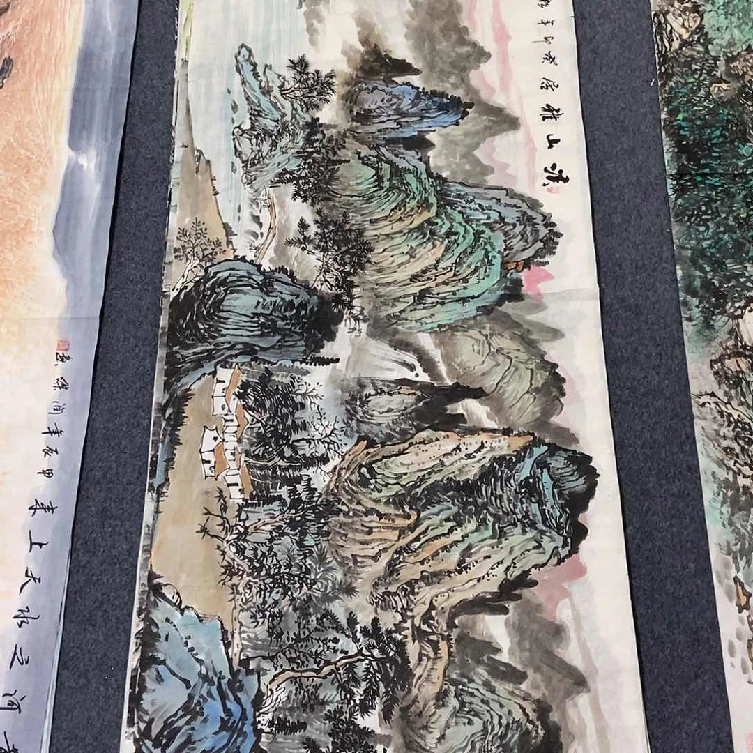 国画小六尺山水一副