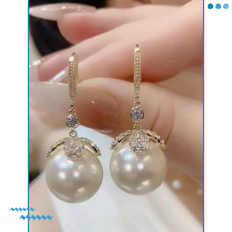 铜合金锆石耳饰 时尚优雅耳扣新款气质耳饰小众设计感耳环爆款百