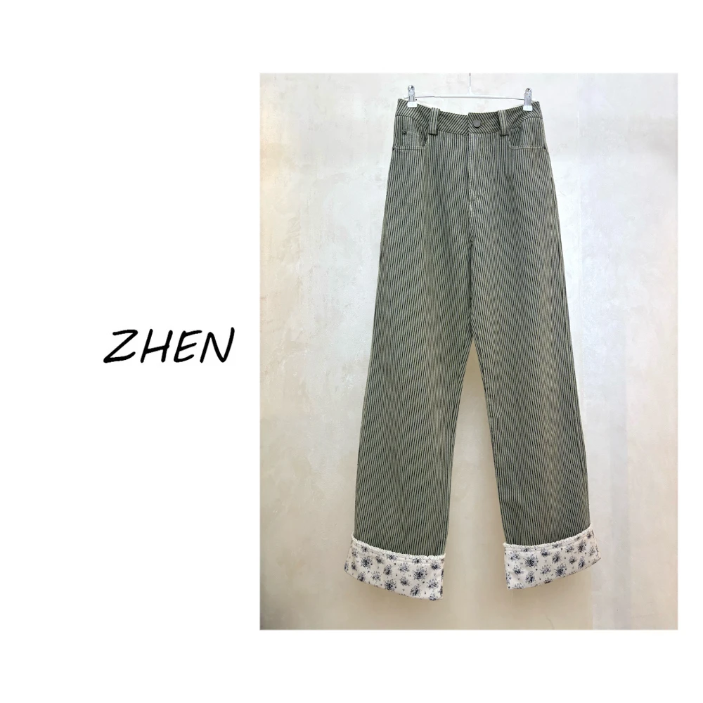 无品牌【ZHEN】25Y00094 2025经典休闲裤直筒显瘦小众设计师款