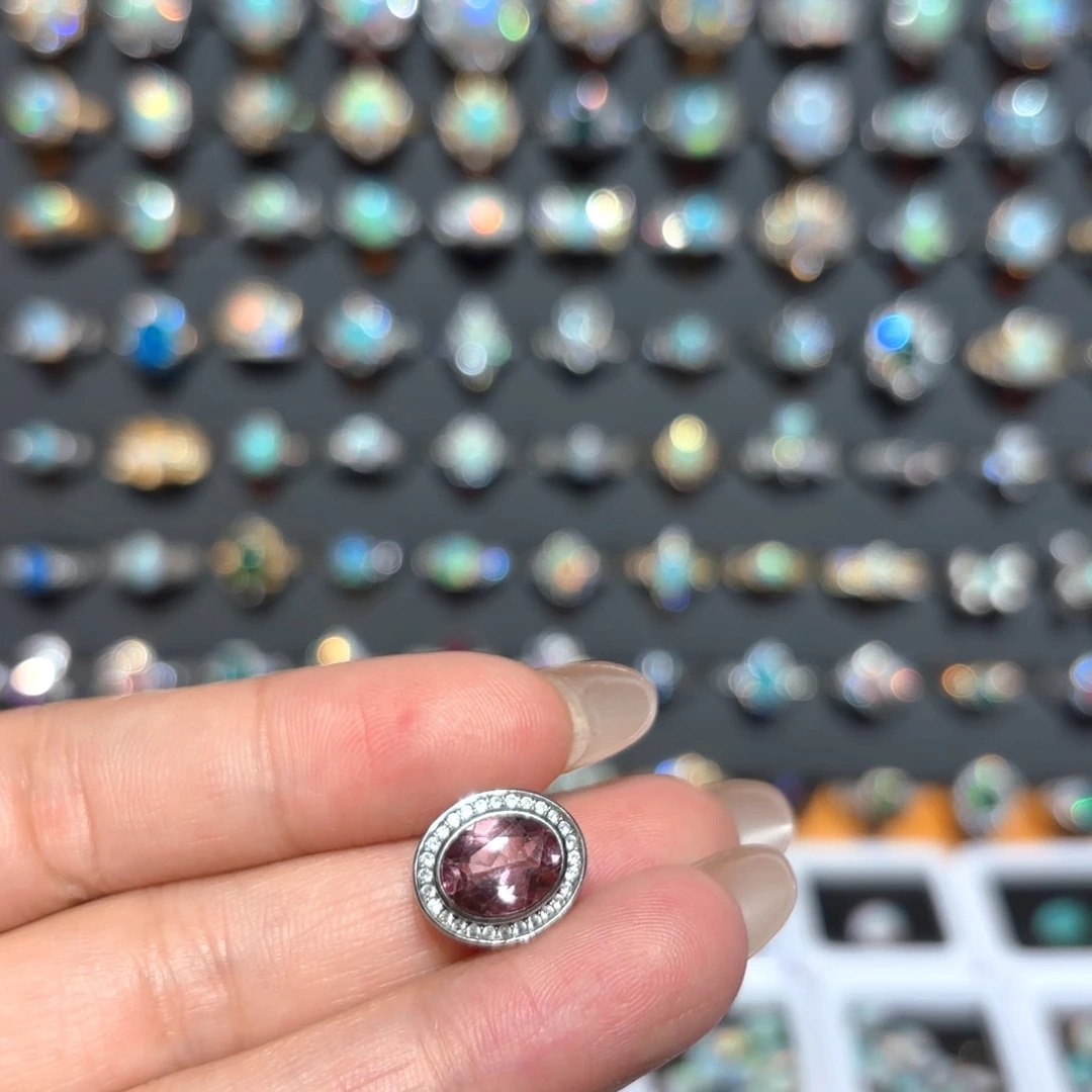 欧泊银S925镶嵌戒指戒指