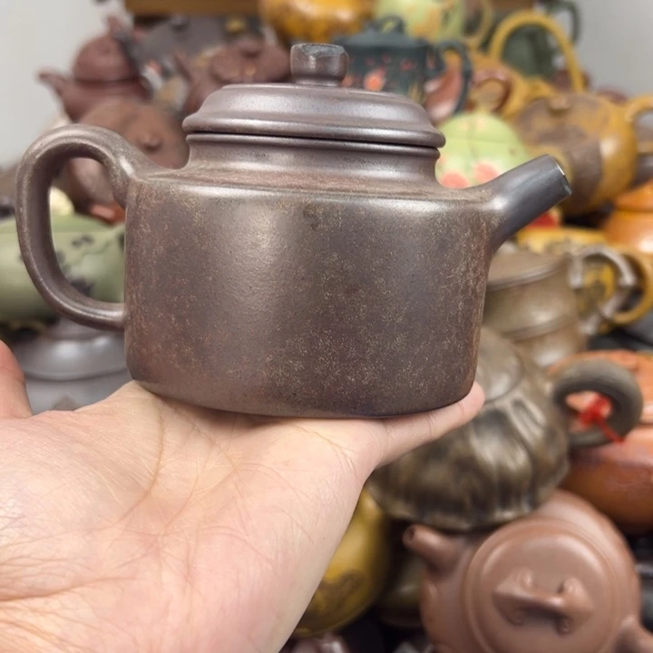 茶壶紫砂嘴破钮破