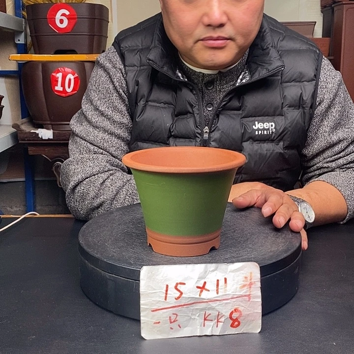 紫砂花盆货号一只K8