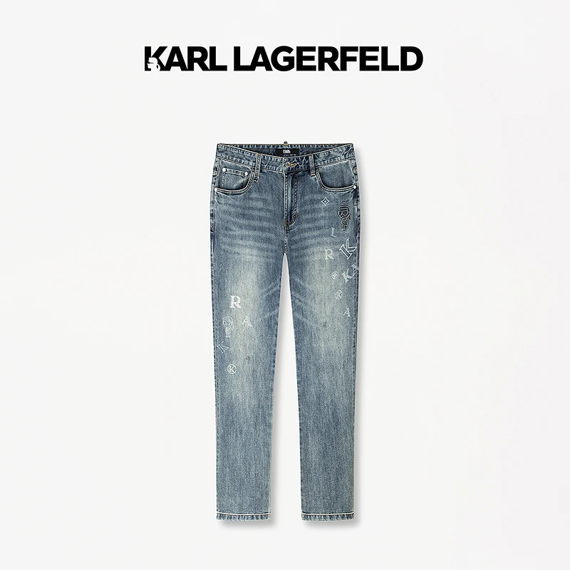 【官方男装】KARL LAGERFELD卡尔拉格斐牛仔裤老佛爷1K1E10403008