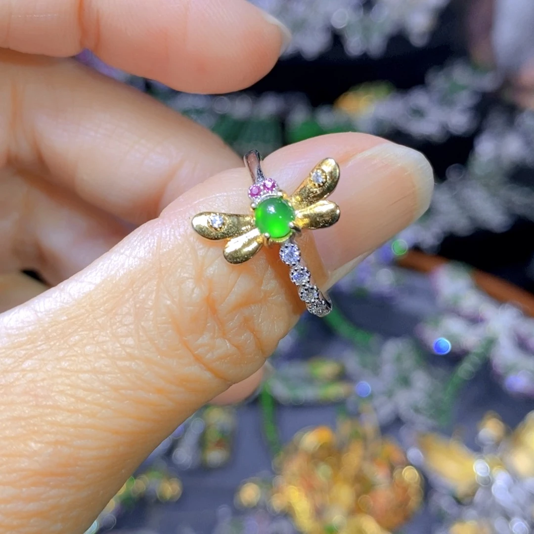 翡翠颈饰银S925镶嵌天然翡翠