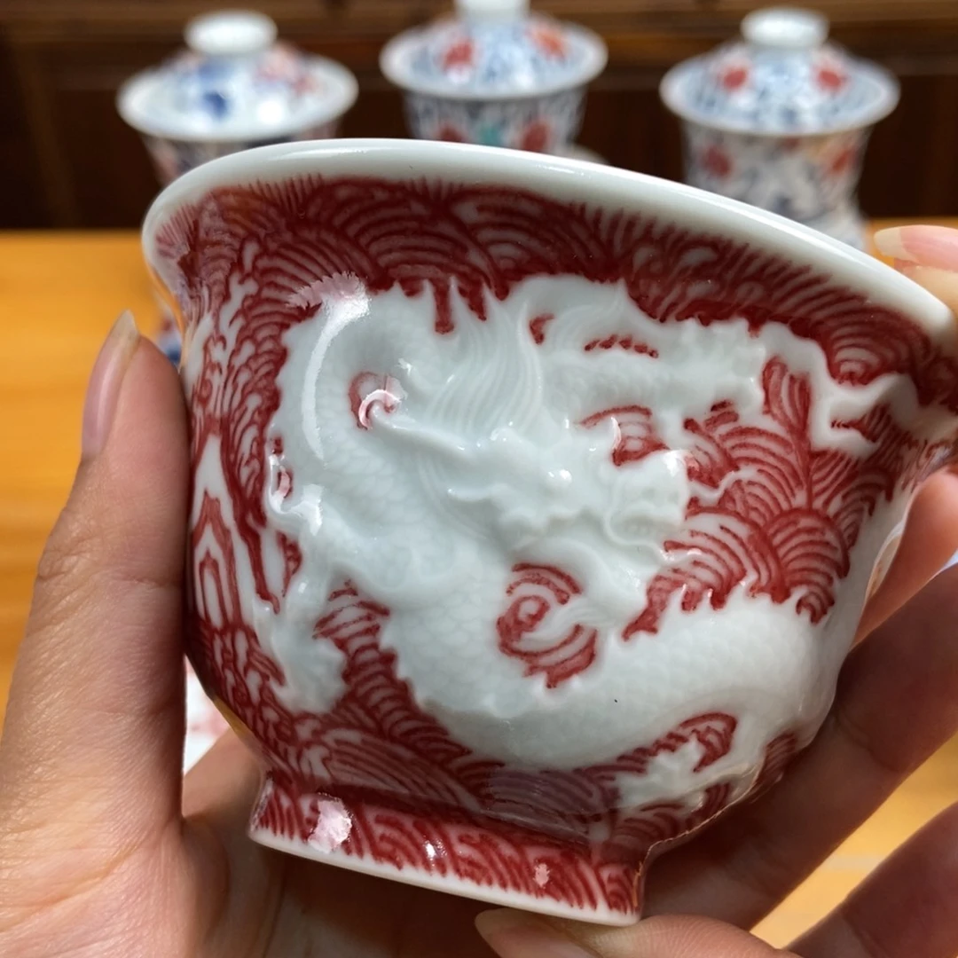 手绘现代茶具非古董