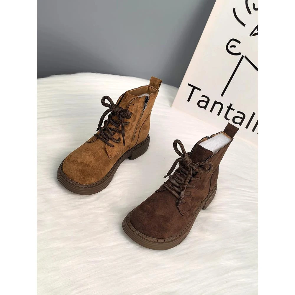 【CBMT官方正品】正品马丁靴女2025年秋冬新款厚底英伦风系带美拉