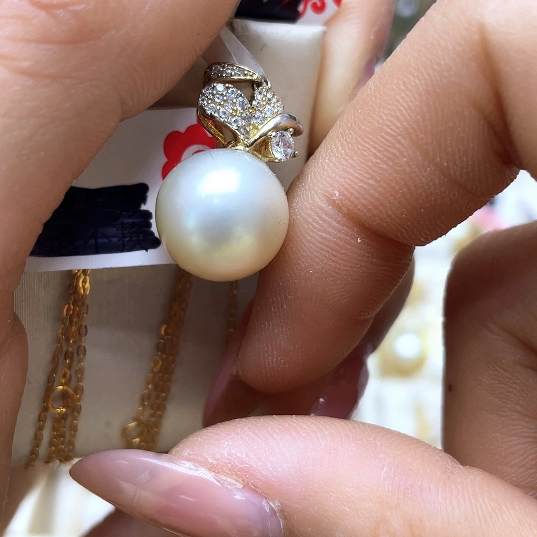 海水珍珠颈饰银S925镶嵌