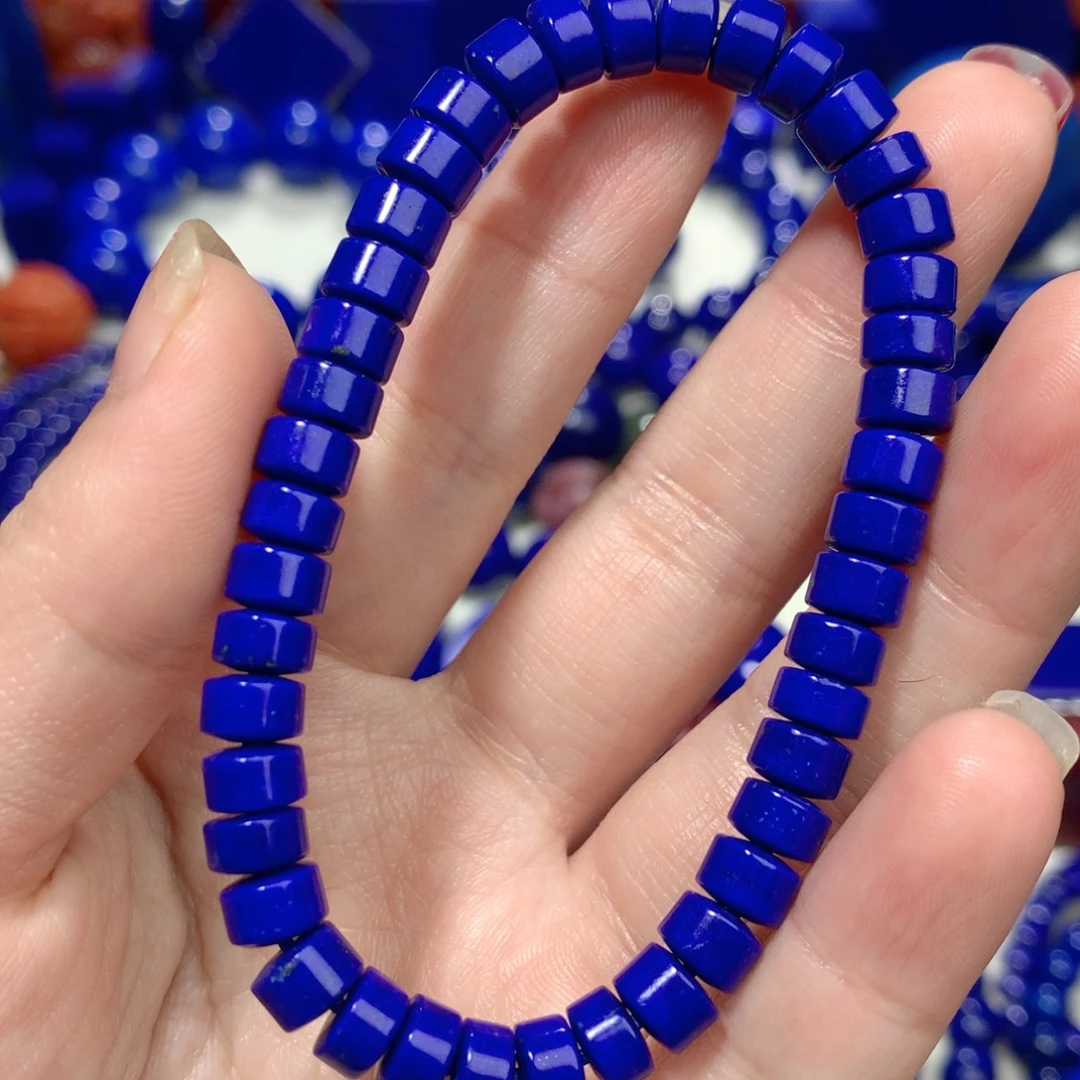 青金石未镶嵌6.5m直切手链