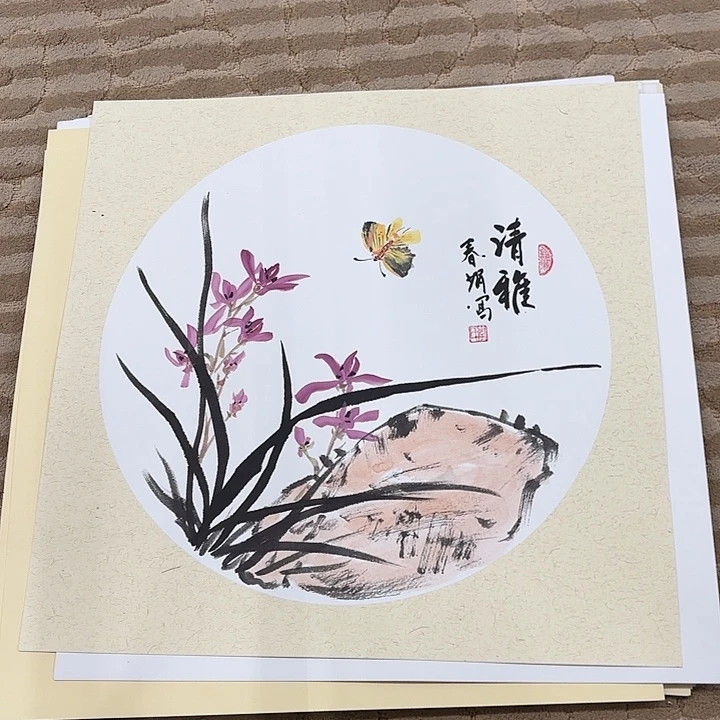 国画花鸟等图案50.50