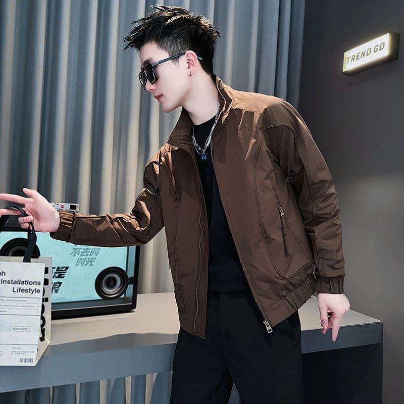 痞帅风工装外套男士春秋款2025新款高级感男装设计感春装夹克男款