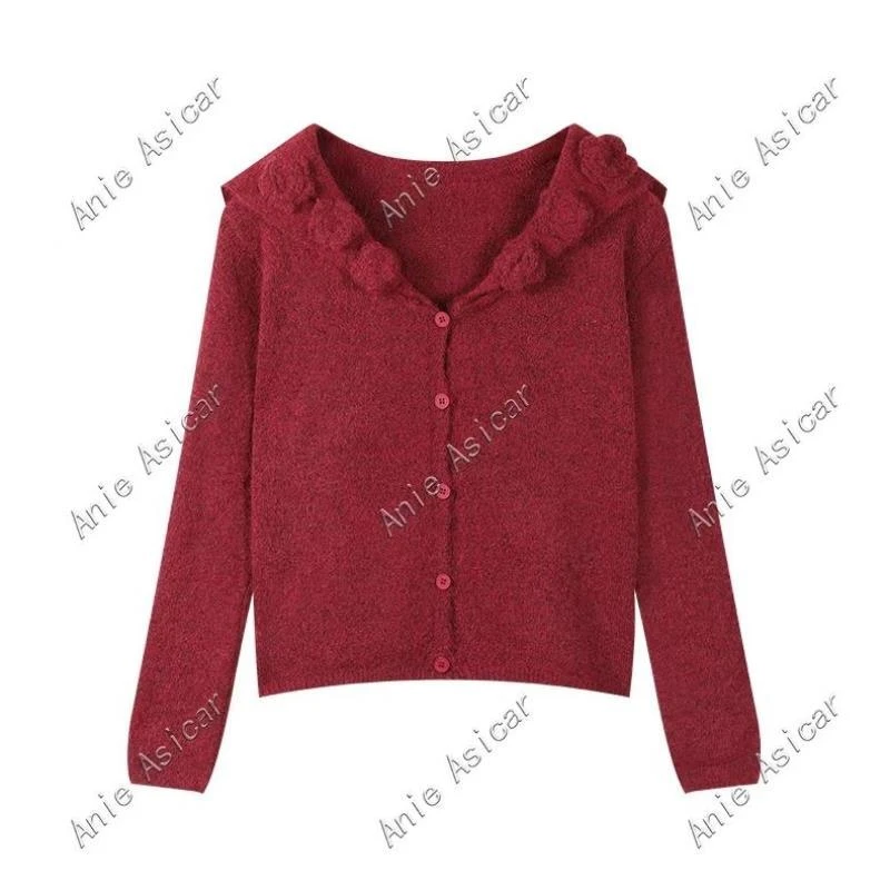 Q4170 洋气长袖针织衫女2025年秋冬季新款显瘦百搭气质减龄上衣