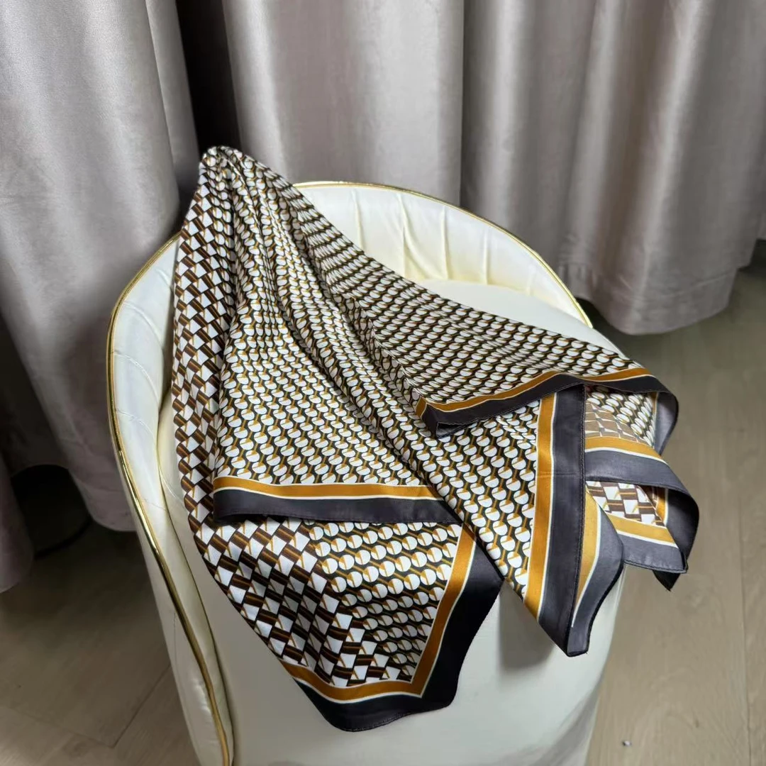 【四拼格纹】新款方巾70尺寸女丝巾AS1332