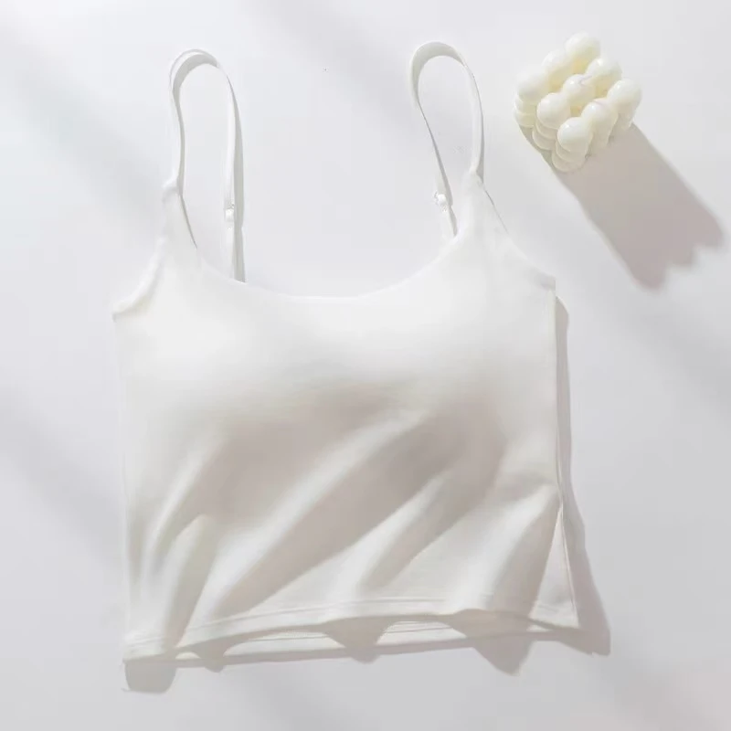 冰肌慕斯触感~背心免穿文胸一体式薄款带胸罩的背心一体无痕外穿
