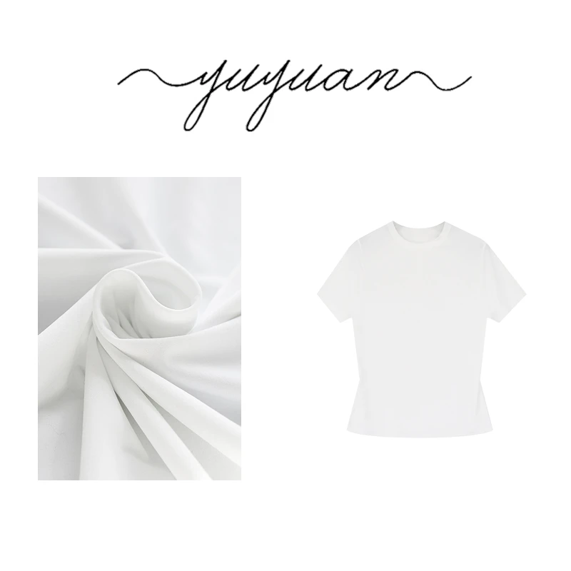 【媛宝】“面膜T”夏季休闲时尚百搭透气宽松简约圆领T恤-FS5199