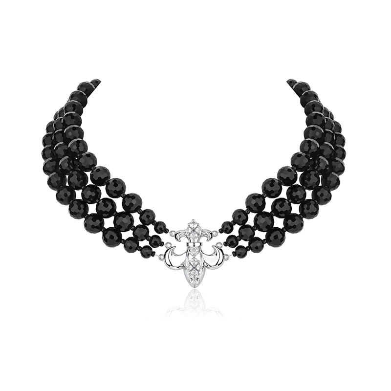 铜合金吊坠 1JINN M2M 鸢尾花choker项链小众设计锁骨链