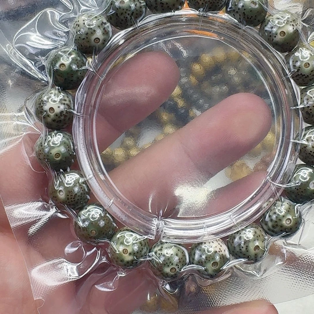 星月菩提手串69高端绿星月菩提12圆单圈