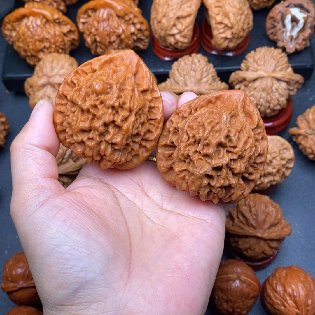 文玩核桃把件49官帽