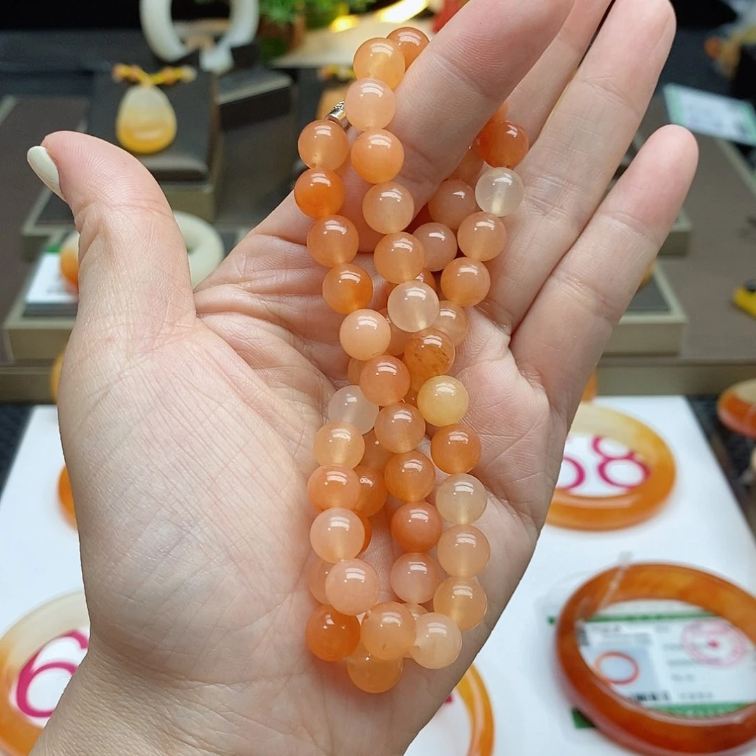 石英质玉(黄龙玉)未镶嵌项链