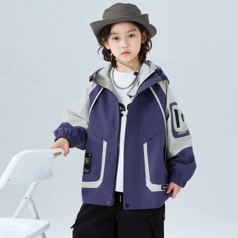 男童春秋款工装外套2025新款春季中大童酷帅潮A5066