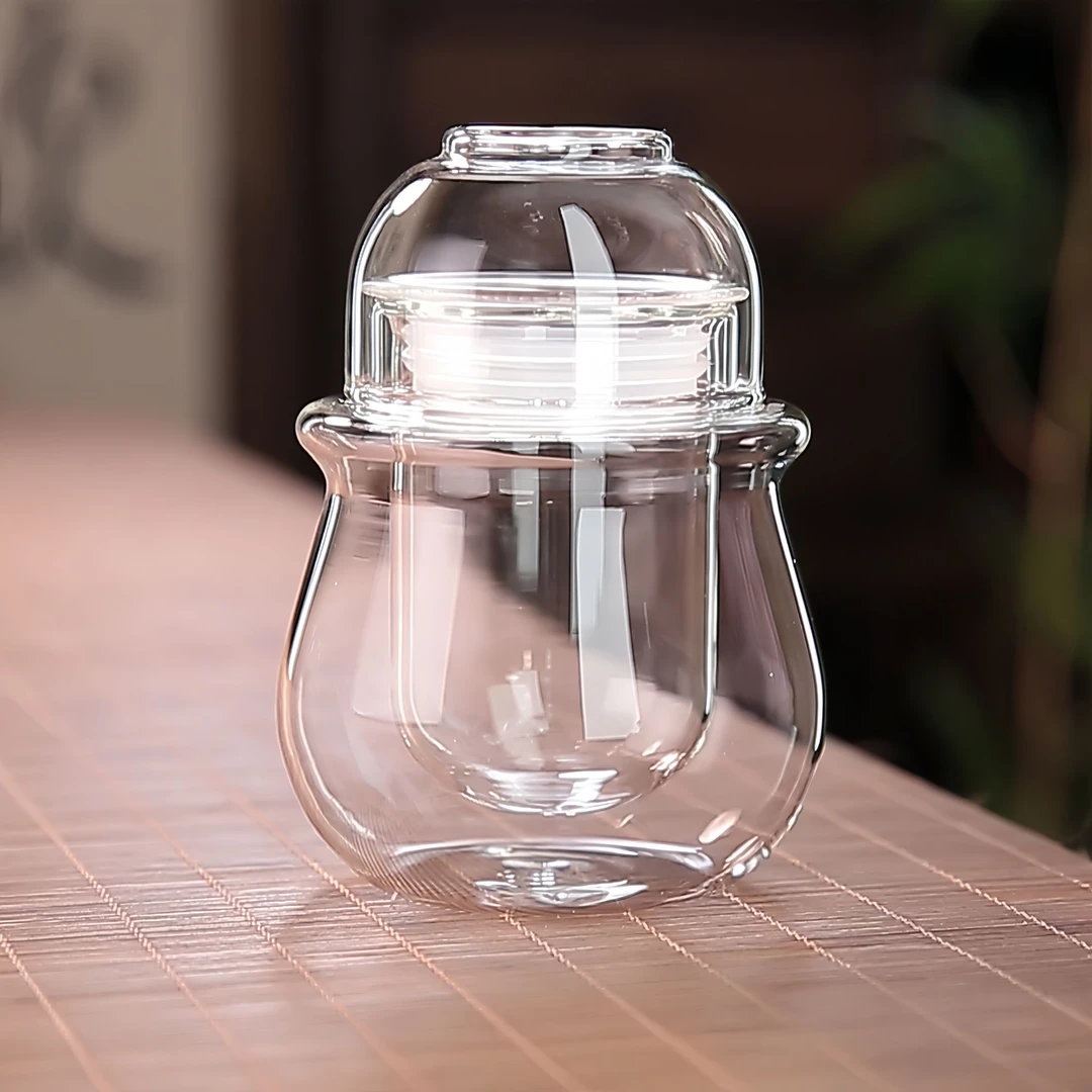 新款茶具一人饮透明玻璃茶壶分离式泡茶壶家用耐高温会客功夫茶具