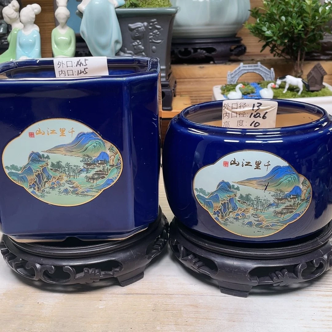 紫砂花盆陶瓷艺术花盆陶瓷