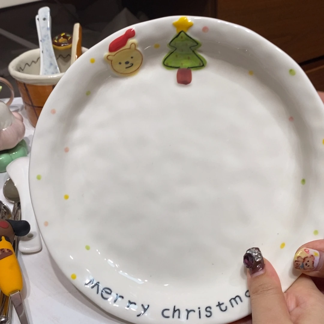 陶瓷圣诞系列盘子一个