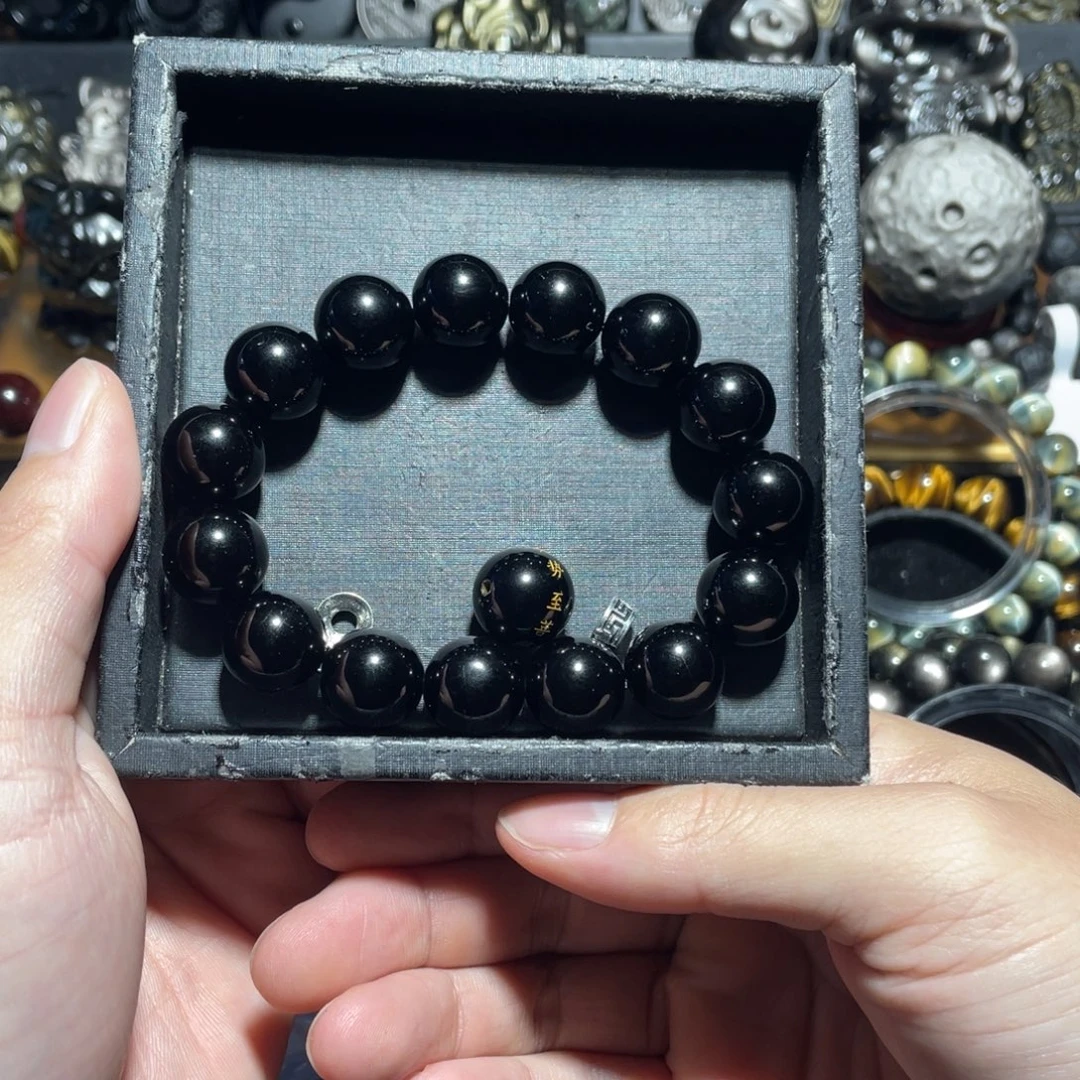 小****黑曜岩未镶嵌手串