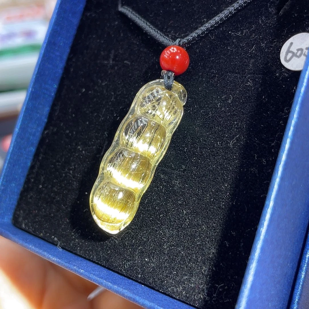 未镶嵌珠宝半成品水晶发晶平安四季豆