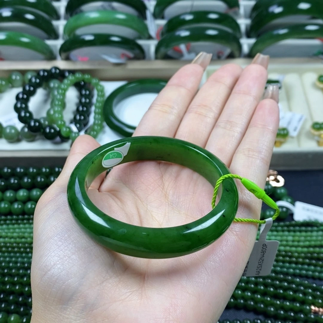 和田玉（碧玉）手镯未镶嵌52