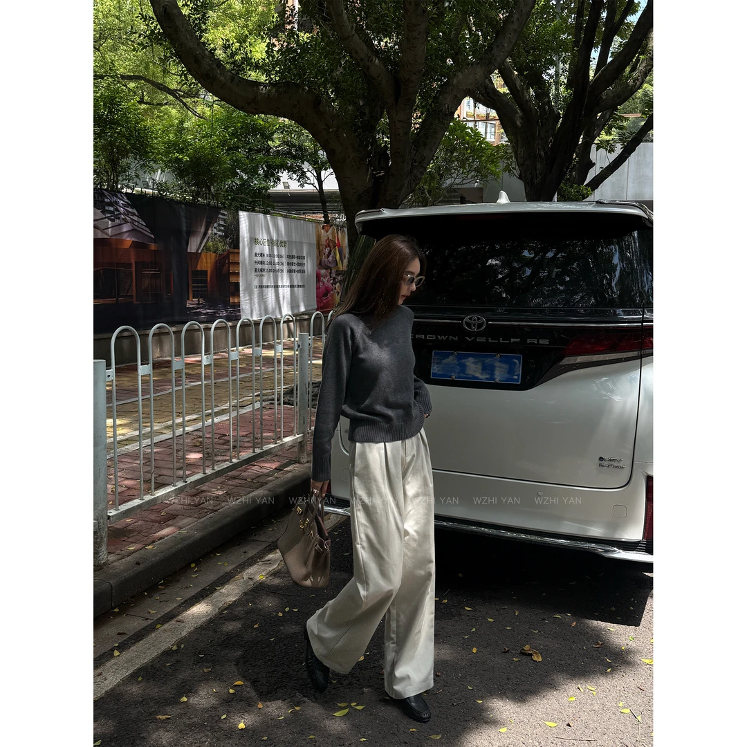 【隐贵绅士】高密度莫代尔棉极简设计感腰扣百搭显瘦休闲裤21990