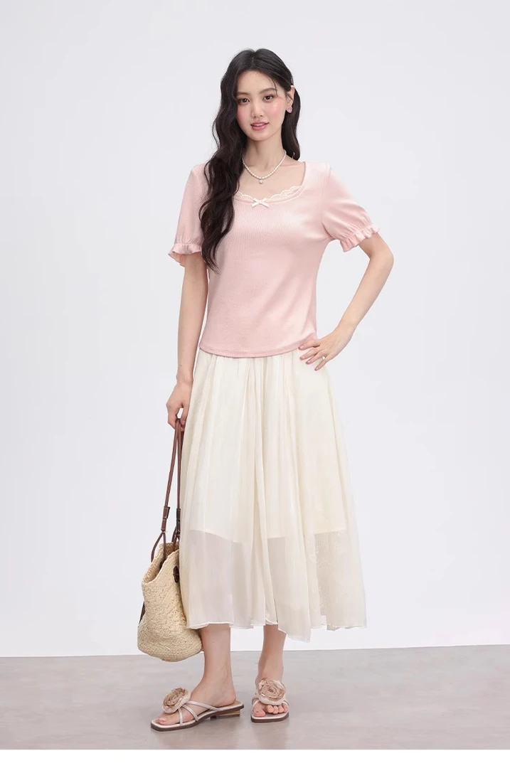 205-277爱蔷薇大码女装夏款正肩简约大气短袖系列（大码长袖上衣