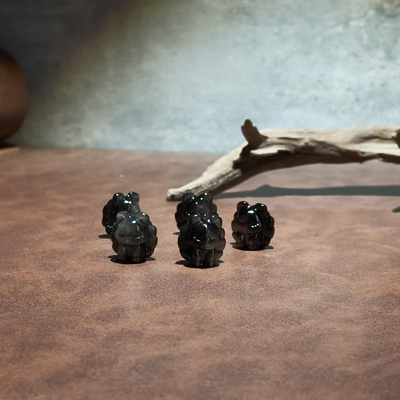 【黑胖珠宝】H0335 银耀石九尾  多样性发其一