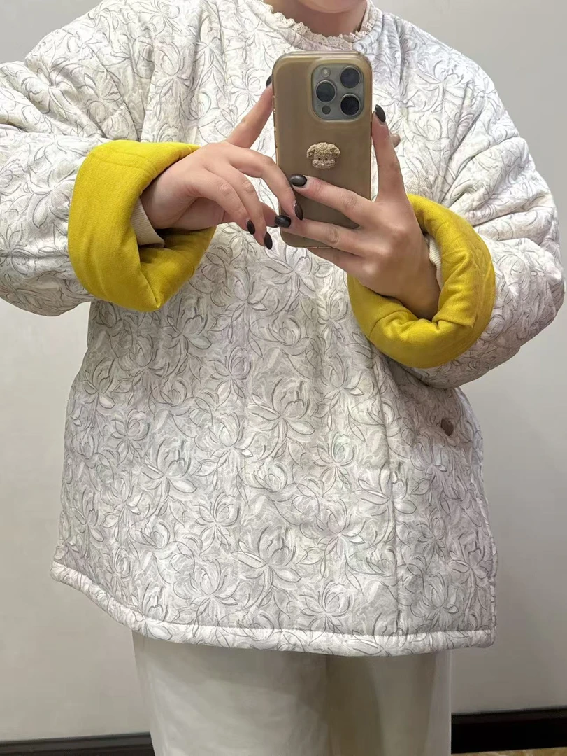 JX锦溪睡衣女款爆款2025新款秋冬复古偏襟棉服家居服新疆棉休闲