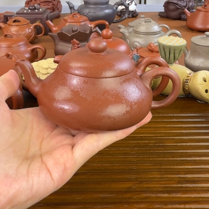 紫砂茶壶紫泥全手君德140毫升
