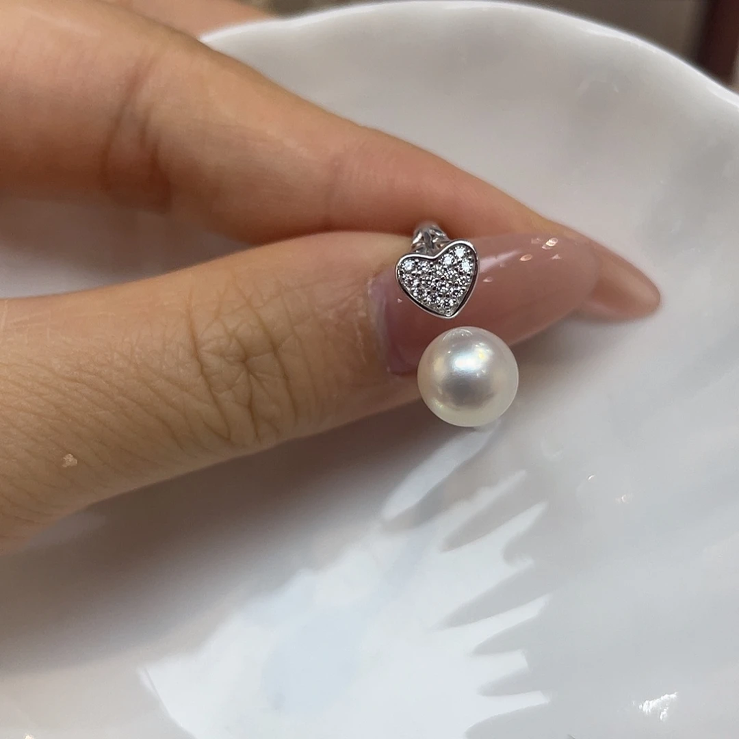 银S925镶嵌海水珍珠戒指