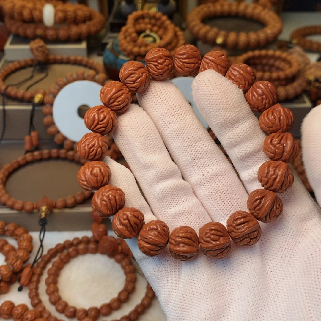 s***4手串桃核秦岭龙纹