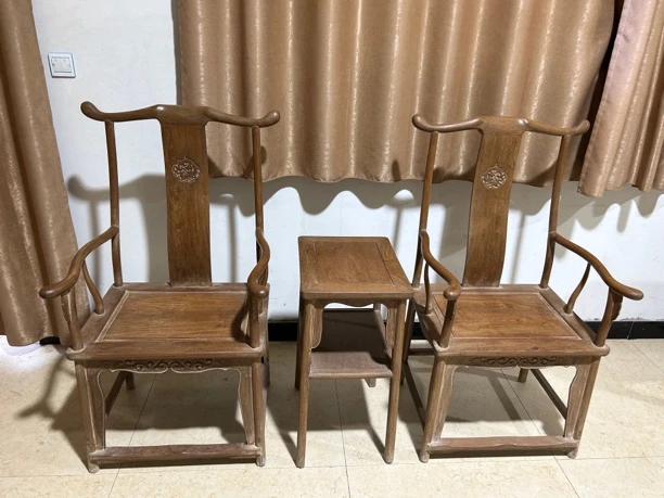 「花梨木.官帽椅三件套」