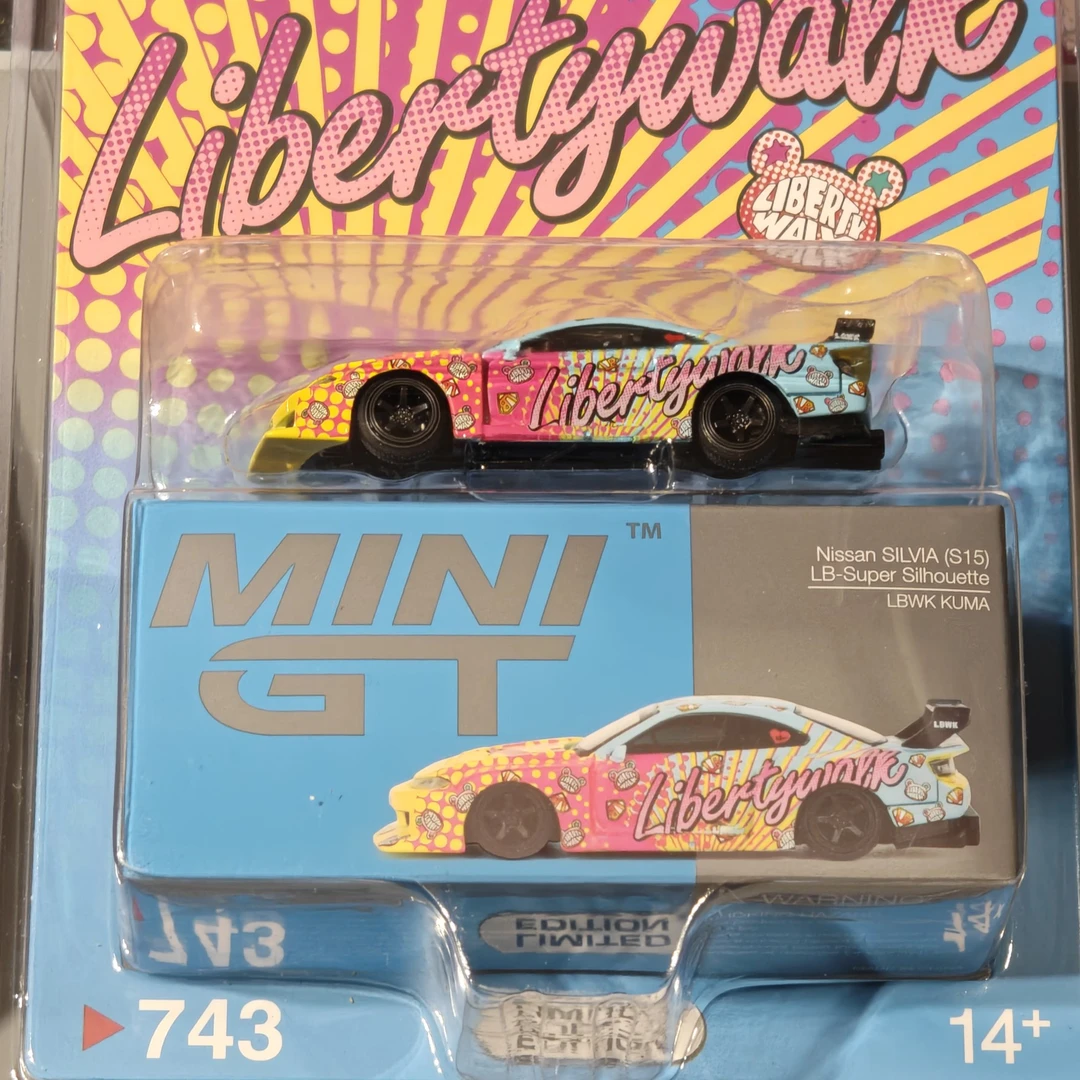 minigt 1:64 尼桑S15 涂鸦涂装 合金汽车模型 743号挂卡