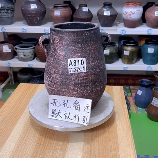 红陶手工制作工艺花盆