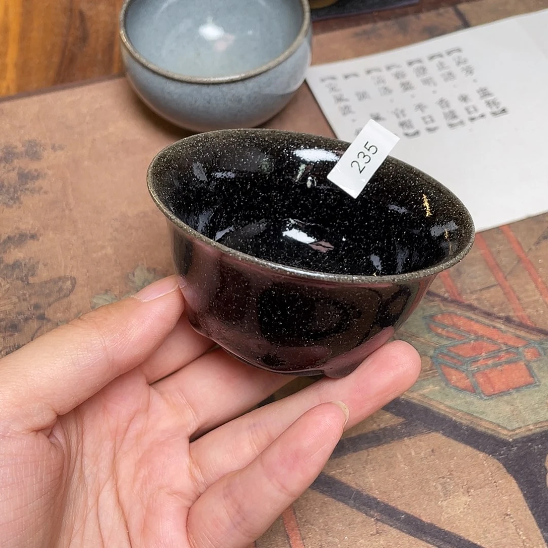 茶盏235 福临号建盏柴烧薄胎微瑕