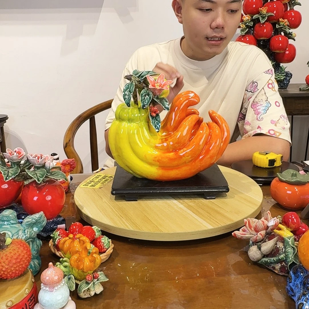 陶瓷大佛手摆件的