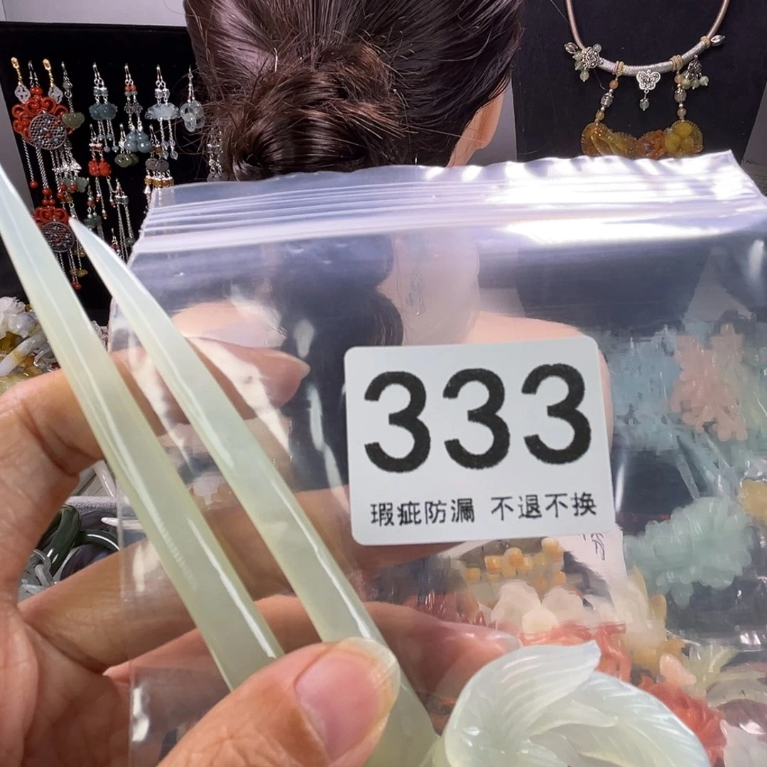 未镶嵌岫玉发饰三****1