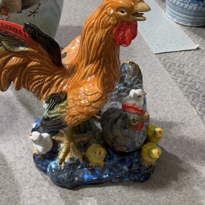 景德镇瓷器工艺品摆件田**上