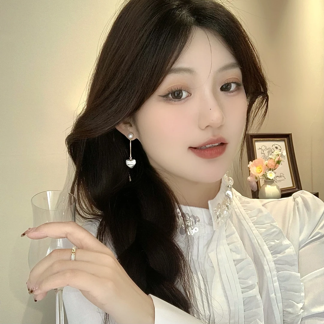 FULL GIRLISH耳环01585爱心珠珠百搭耳饰耳钉