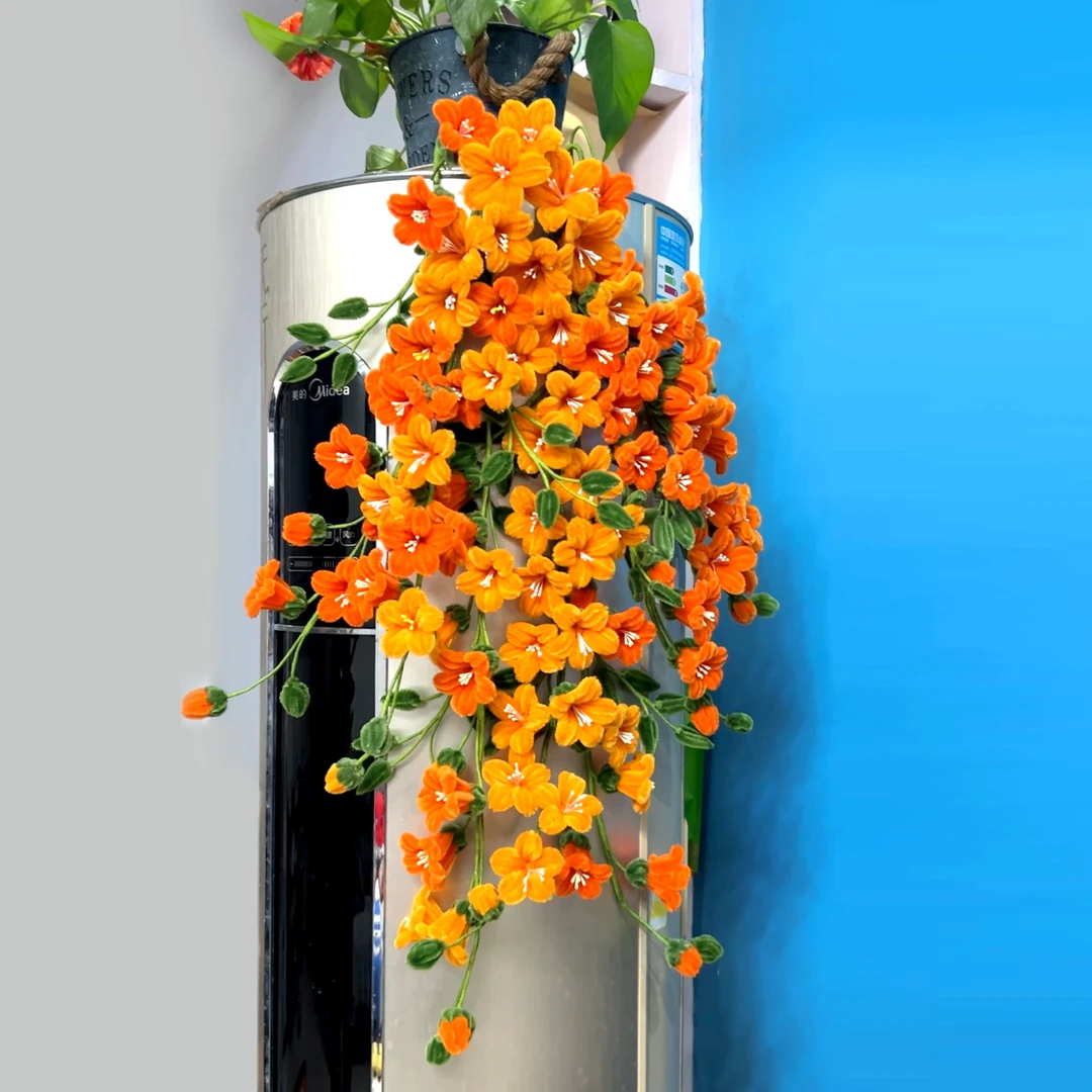 手工DIY凌霄花扭扭棒家居装饰爬藤花束材料包