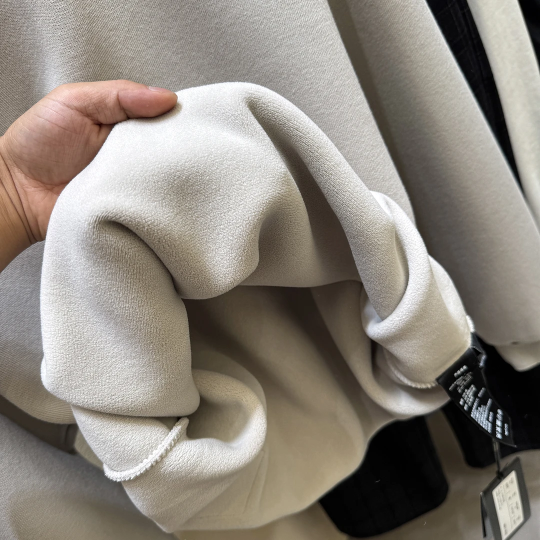 高货！王牌质感！通勤百搭！抓绒加厚！简约纯色男士圆领套头卫衣