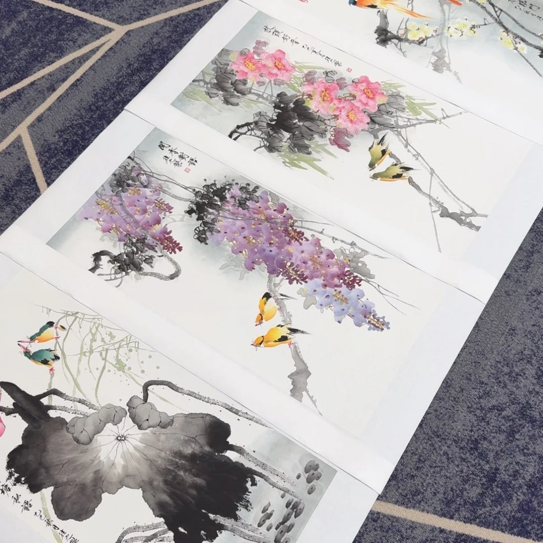 国画国画作品山水花鸟