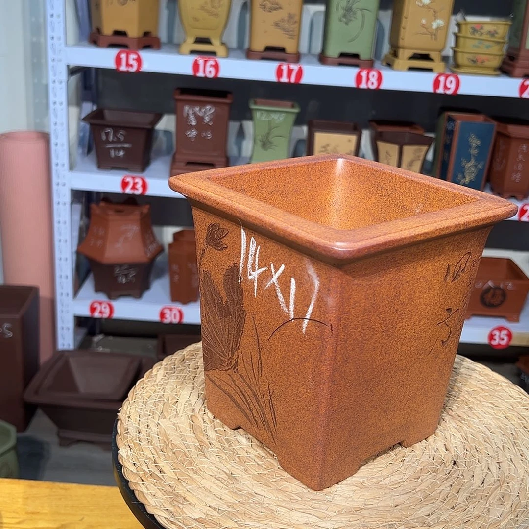 天心紫砂手工花盆