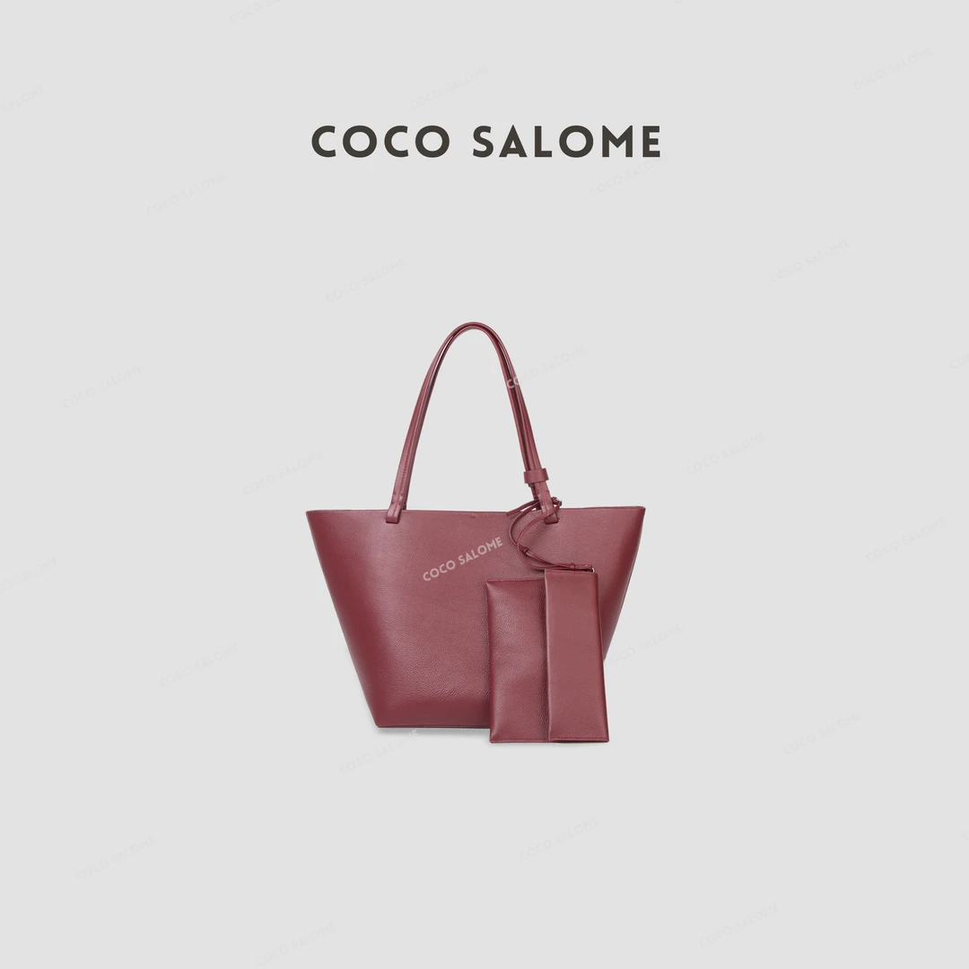 COCO SALOME⒂【托特包】自然甩纹牛皮配小手拿包托特包50*24*29