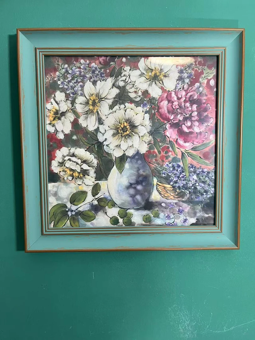 98.花卉题材 外框36*36cm 艺术微喷